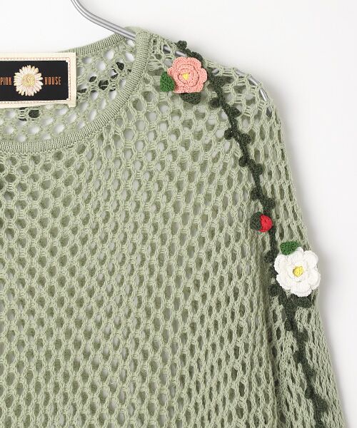 PINK HOUSE / ピンクハウス ニット・セーター | little sunny bite×PINK HOUSE flower motif knit top | 詳細5