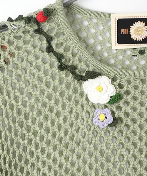 PINK HOUSE / ピンクハウス ニット・セーター | little sunny bite×PINK HOUSE flower motif knit top | 詳細7