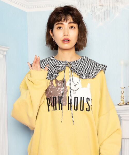 little sunny bite×PINK HOUSE dog print （スウェット）｜PINK HOUSE
