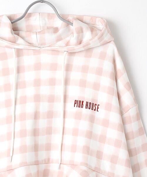 PINK HOUSE / ピンクハウス スウェット | little sunny bite×PINK HOUSE hand drawing checker frill hoodie | 詳細3