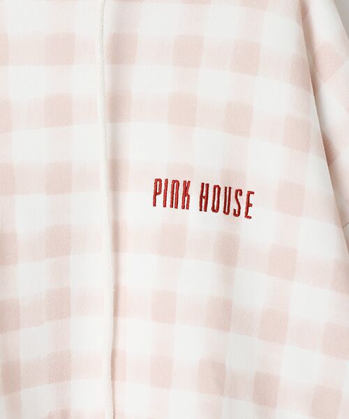 PINK HOUSE / ピンクハウス スウェット | little sunny bite×PINK HOUSE hand drawing checker frill hoodie | 詳細5