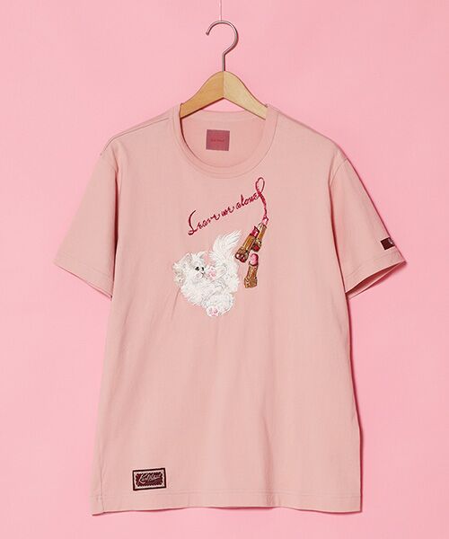 PINK HOUSE / ピンクハウス Tシャツ | マテリアルキャット刺繍Ｔシャツ | 詳細6