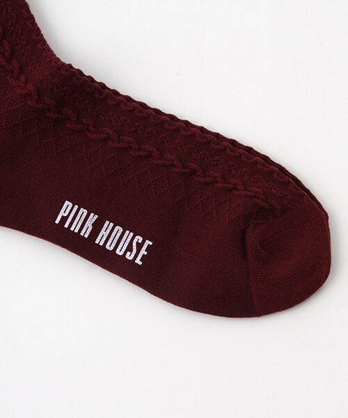 PINK HOUSE / ピンクハウス ソックス | ロゴ入り配色フリルソックス | 詳細2