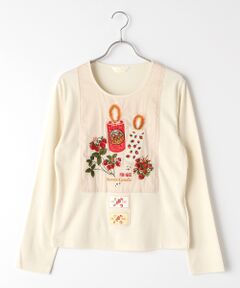 PINK HOUSE / ピンクハウス カットソー | スカーレットキャンドル刺繍入りカットソー