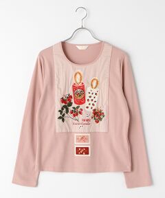 PINK HOUSE / ピンクハウス カットソー | スカーレットキャンドル刺繍入りカットソー