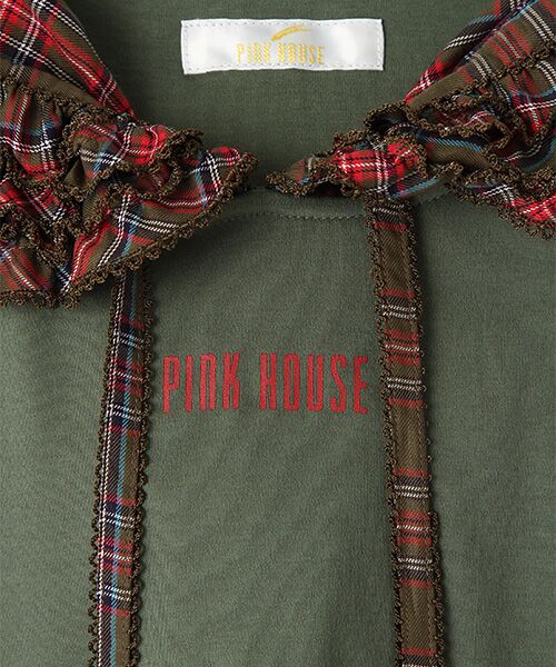 PINK HOUSE / ピンクハウス カットソー | オリジナルチェックフード付きカットソー | 詳細3