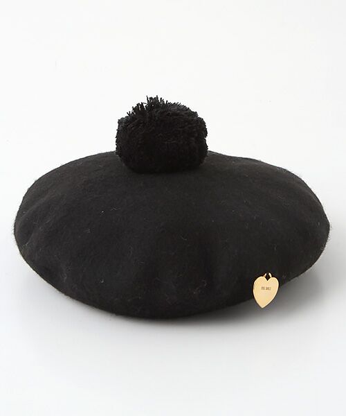 ボンボン付きベレー帽 （ハンチング・キャスケット・ベレー帽）｜PINK