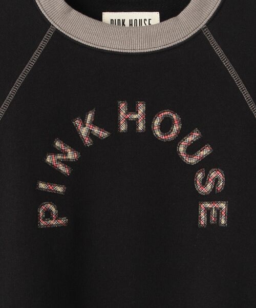 PINK HOUSE / ピンクハウス スウェット | 配色リブロゴアップリケトレーナー | 詳細1