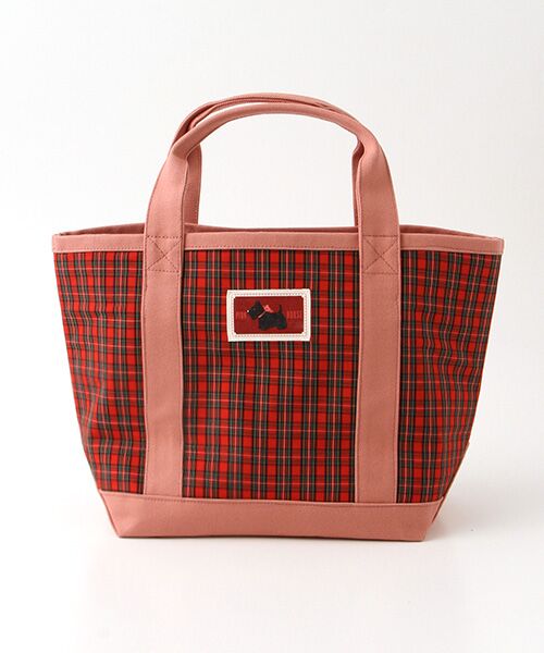 PINK HOUSE / ピンクハウス トートバッグ | スコッチテリア刺繍入りタータンチェック使いバッグ | 詳細3