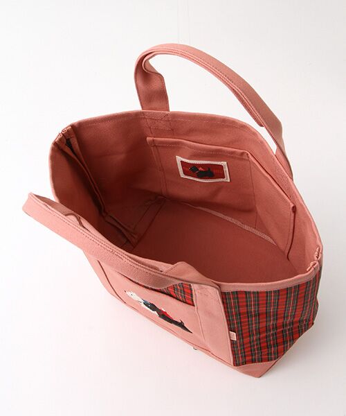 PINK HOUSE / ピンクハウス トートバッグ | スコッチテリア刺繍入りタータンチェック使いバッグ | 詳細5