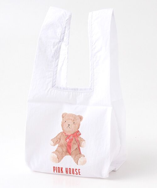 【新品未使用タグ付き】ピンクハウス ひな菊くまちゃんプリント バッグ