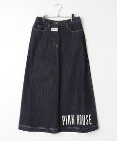 PINK HOUSE / ピンクハウス デニムスカート | ビッグロゴプリントデニムスカート