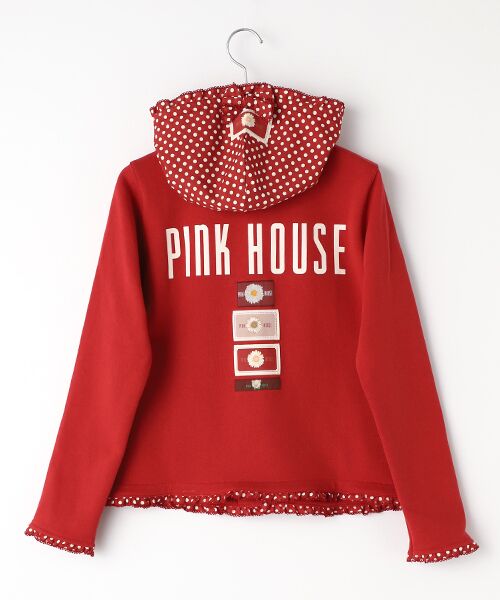 PINK HOUSE / ピンクハウス パーカー | 水玉プリントフード付きスナップカーディガン | 詳細10