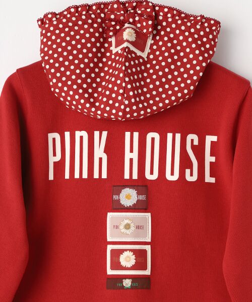 PINK HOUSE / ピンクハウス パーカー | 水玉プリントフード付きスナップカーディガン | 詳細11