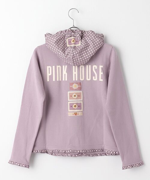 PINK HOUSE / ピンクハウス パーカー | 水玉プリントフード付きスナップカーディガン | 詳細12
