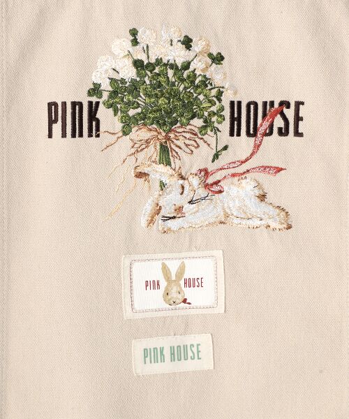 PINK HOUSE / ピンクハウス Gジャン・デニムジャケット | White Cloverリース＆sleeping rabbit刺繍デニムジャケット | 詳細6