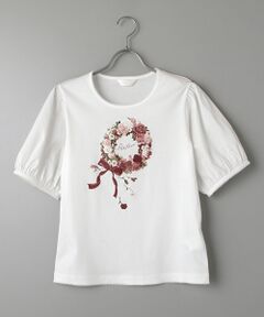 PINK HOUSE / ピンクハウス カットソー | ローズリースプリントカットソー