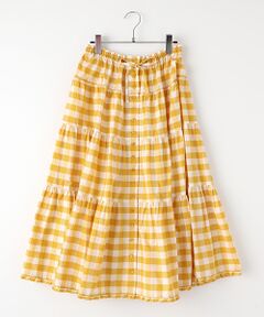 PINK HOUSE / ピンクハウス ロング・マキシ丈スカート | ブロックギンガムチェックスカート
