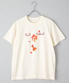 琉金と丹頂プリントＴシャツ