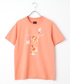 琉金と丹頂プリントＴシャツ