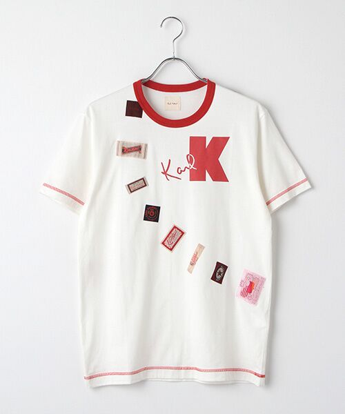 ロゴ＆ネームワッペン使いTシャツ （Tシャツ）｜PINK HOUSE / ピンク