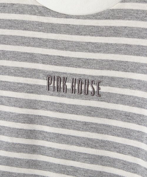 PINK HOUSE / ピンクハウス チュニック | ●天竺ボーダーロゴチュニック | 詳細4
