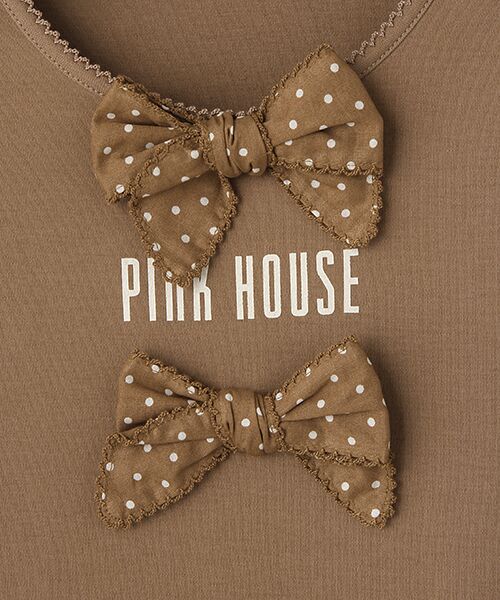 PINK HOUSE / ピンクハウス カットソー | ●水玉リボンモチーフ付きカットソー | 詳細5