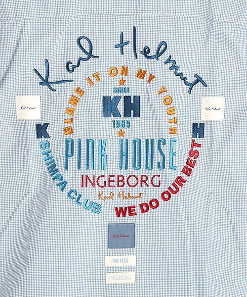 PINK HOUSE / ピンクハウス シャツ・ブラウス | サークルロゴ刺繍ギンガムチェックシャツブラウス | 詳細8