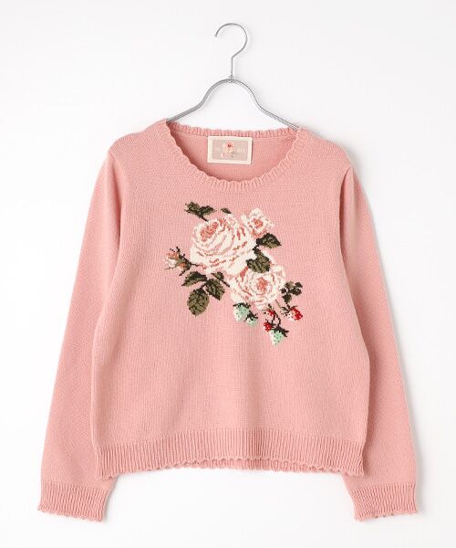 Berry Roseモチーフニット （ニット・セーター）｜PINK HOUSE / ピンク