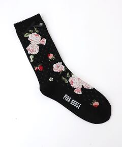 Berry Rose柄ソックス