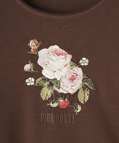 Berry Rose刺繍カットソー （カットソー）｜PINK HOUSE / ピンクハウス