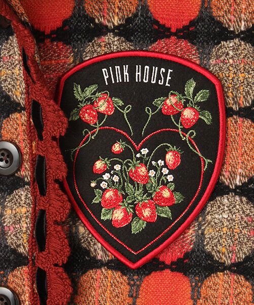 PINK HOUSE ピンクハウス　ポンチョ　コート　幅広袖　刺繍