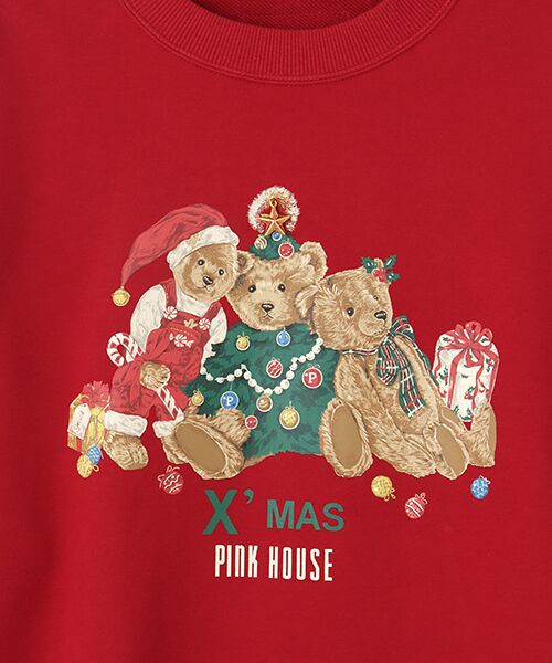 クリスマスベアーズプリントトレーナー （スウェット）｜PINK HOUSE