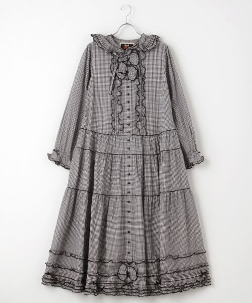 PINKHOUSEピンクハウス今期2023年gingham fooded dress