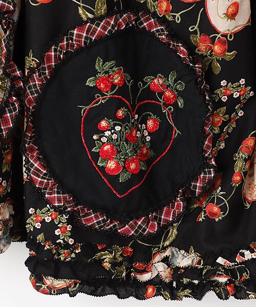 PINK HOUSE / ピンクハウス ロング・マキシ丈スカート | ●Rambling Heartsプリントパッチワーク使いスカート | 詳細1