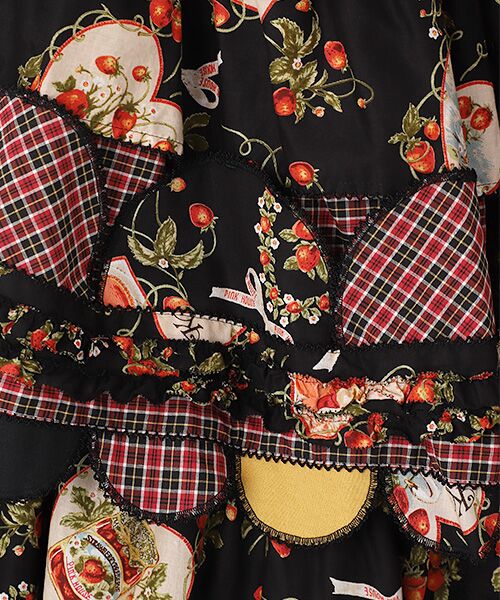 PINK HOUSE / ピンクハウス ロング・マキシ丈スカート | ●Rambling Heartsプリントパッチワーク使いスカート | 詳細2