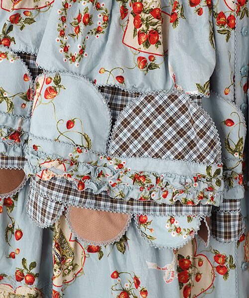 PINK HOUSE / ピンクハウス ロング・マキシ丈スカート | ●Rambling Heartsプリントパッチワーク使いスカート | 詳細4