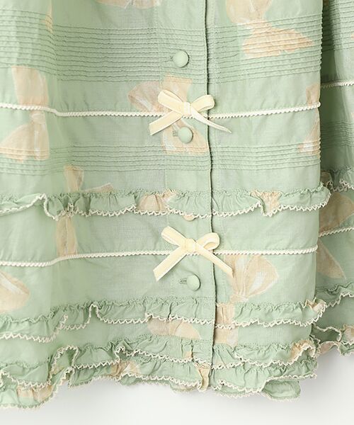 PINK HOUSE / ピンクハウス ロング・マキシ丈スカート | ●ベルベットリボンプリントスカート | 詳細2
