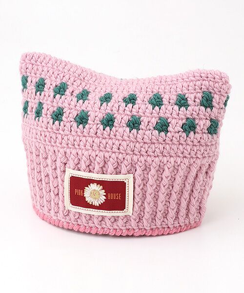 little sunny bite×PINK HOUSE cat knit hat （ニットキャップ）｜PINK