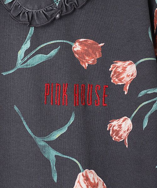 PINK HOUSE / ピンクハウス ロング・マキシ丈ワンピース | ●little sunny bite×PINK HOUSE tulip print long dress | 詳細6