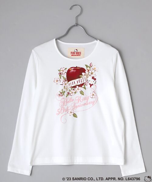 PINK HOUSE / ピンクハウス カットソー | PINK HOUSE×HELLO KITTY One Point Graphic Long Sleeve T-shirt（アイボリー）