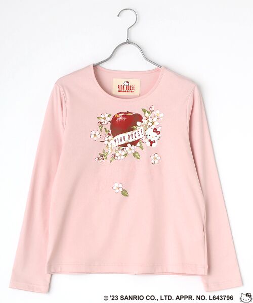 PINK HOUSE / ピンクハウス カットソー | PINK HOUSE×HELLO KITTY One Point Graphic Long Sleeve T-shirt（ピンク）