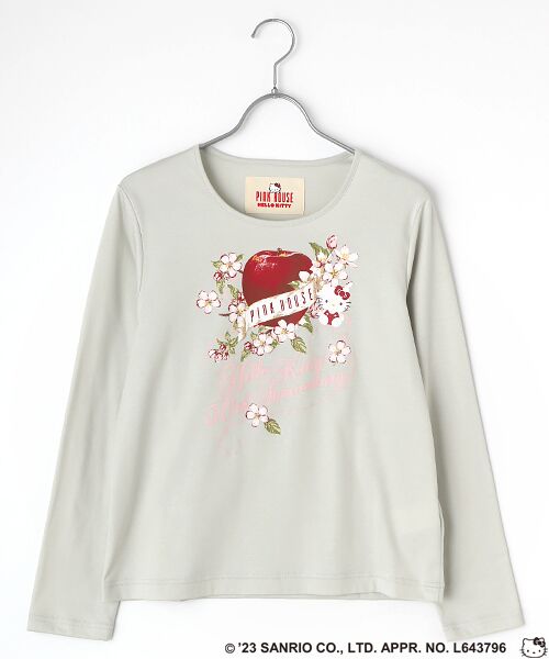 PINK HOUSE / ピンクハウス カットソー | PINK HOUSE×HELLO KITTY One Point Graphic Long Sleeve T-shirt（ハッカ）