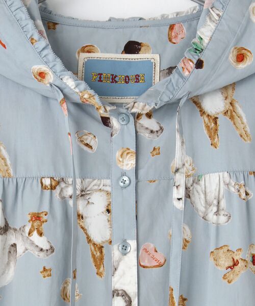 PINK HOUSE / ピンクハウス チュニック | クッキーラビッツプリントフードブラウス | 詳細2