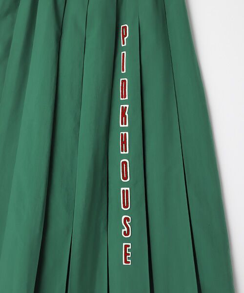 PINK HOUSE / ピンクハウス ロング・マキシ丈スカート | ロゴイニシャルアップリケ付きプリーススカート | 詳細5