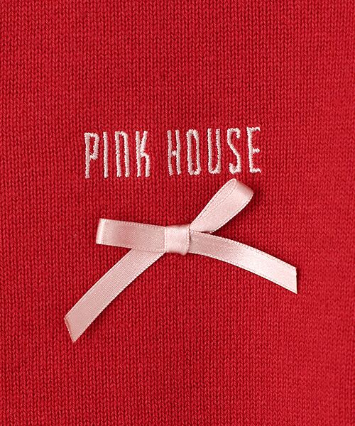 PINK HOUSE / ピンクハウス カーディガン・ボレロ | ロゴ＆ミニリボン付きニットカーディガン | 詳細2