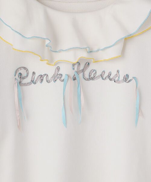 PINK HOUSE / ピンクハウス チュニック | リボンコード刺繍入りスウェットチュニック | 詳細1
