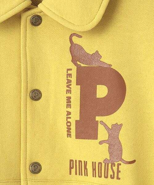 PINK HOUSE / ピンクハウス カーディガン・ボレロ | ●キャットシルエットロゴプリントスウェットカーディガン | 詳細11