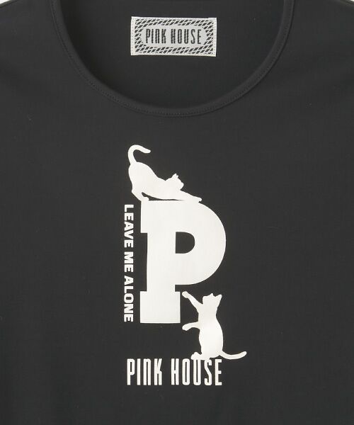 PINK HOUSE / ピンクハウス カットソー | キャットシルエットロゴプリントカットソー | 詳細1