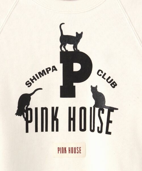 PINK HOUSE / ピンクハウス スウェット | キャットシルエットロゴプリントトレーナー | 詳細2